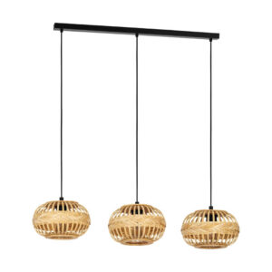 Laagste prijs - Eglo Rotan 3-lichts hanglampAmsfield 1 - 43863