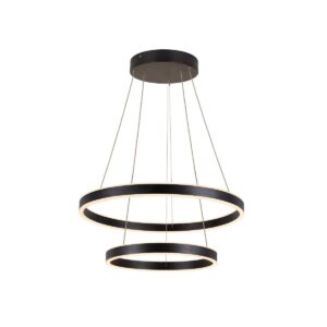 Laagste prijs - SLV Led hanglampOne 2-rings Ø 60cm zwart - 1004765
