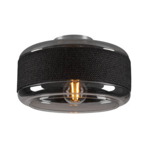 Laagste prijs - SLV Glazen plafondlampPantilo Rope 27 Ø 27cm - goud met amber - 1007590