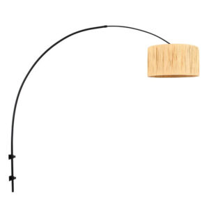 Laagste prijs - Steinhauer WandlampSparkled Light zwart met strokleurige kap - 3696ZW