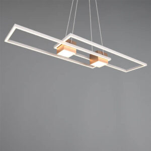 Laagste prijs - Trio Led hanglamp kantoorAlbany roodkoper - 347710465