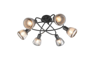 Laagste prijs - Trio PlafondlampTarifa met geribbeld glas - 662800632