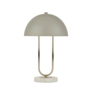 Laagste prijs - Searchlight TafellampTablu marmer met witte kap - EU60949GY