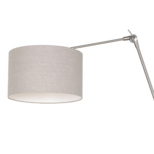 Laagste prijs - Steinhauer Wand LeeslampPrestige Chic RVS met 30cm taupe lampenkap - 8107ST