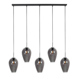Laagste prijs - Steinhauer HanglampHaloSwap zwart met smoke glas - 4284ZW
