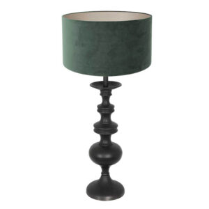 Laagste prijs - Steinhauer Klassieke schemerlampLyons C met groene velours kap - 3487ZW