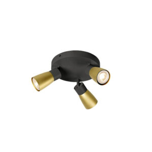 Laagste prijs - SLV Ronde spotPuri 2.0 Dome zwart-goud 3-lichts - 1008341