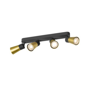 Laagste prijs - SLV SpotPuri 2.0 Cone zwart-goud 4-lichts - 1008349