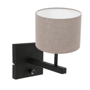 Laagste prijs - Steinhauer WandlampStanger met taupe kap - 8172ZW