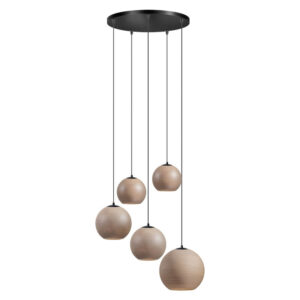 Laagste prijs - ETH 5-lichts hanglampOrb Saturn rond met uniek effect - 05-HL4268-3095