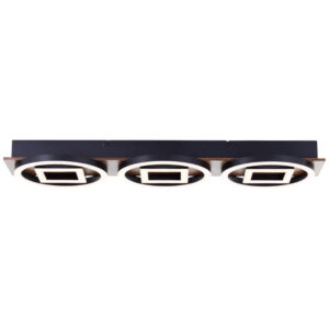 Laagste prijs - Brilliant Unieke plafondlampMaureen zwart met hout - G80112/76
