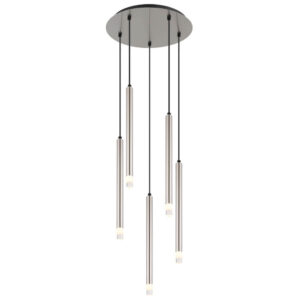 Laagste prijs - Globo Design hanglampRyan 5-lichts nikkel - 15629N-5