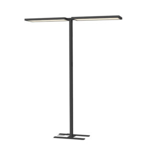 Laagste prijs - SLV Led kantoor vloerlampWorklight Pro zwart - dubbel - 1007465
