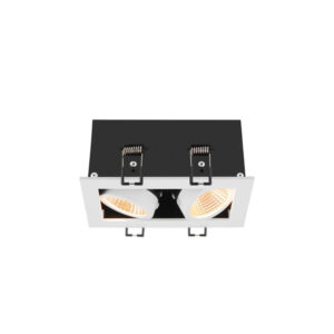 Laagste prijs - SLV Vierkante led inbouwspotKadux Double 2x Led - wit - 3000K - 1007560