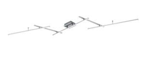 Laagste prijs - Trio PlafonnièreArvin 4-stripe RVS - 628410507