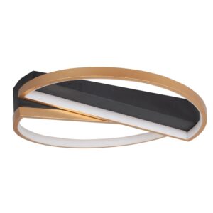 Laagste prijs - Highlight Design plafondlampHelios zwart met goud Ø 44cm - P6615.01
