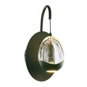 Laagste prijs - Highlight WandlampClear Egg zwart met helder glas - W3456.20