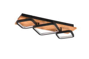 Laagste prijs - Trio Design plafondlampRama 3800lm - hout met zwart - 643210332