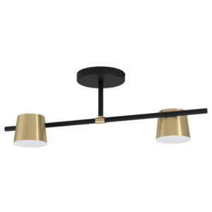 Laagste prijs - Stars of Light Zwart met gouden plafondlampAltamira 2-lichts - 39983