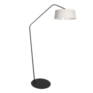 Laagste prijs - Steinhauer VloerlampZig-Zag zwart met witte kap Ø 48cm - 4253ZW