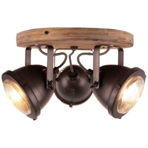 Laagste prijs - Brilliant Industriële spotCarmen Wood 3-lichts - 72034/84