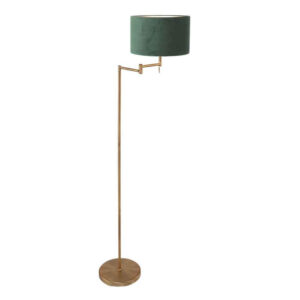 Laagste prijs - Steinhauer VloerlampBella brons met groene kap - 3872BR