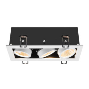 Laagste prijs - SLV Vierkante led inbouwspotKadux Triple 3x Led - wit - 3000K - 1007568