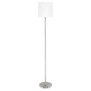 Laagste prijs - Eglo VloerlampPasteri 28cm nikkel mat met witte kap - 95164