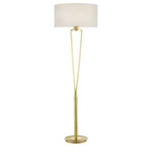 Laagste prijs - Trio Design schemerlampParis II goud met witte lampenkap - 400200108