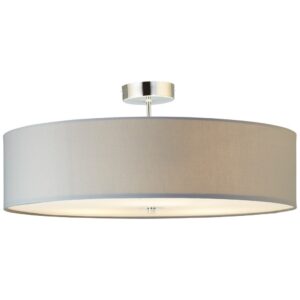 Laagste prijs - Brilliant Stoffen plafondlampAndria Ø 60cm grijs - 93522/22