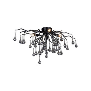 Laagste prijs - Paul Neuhaus KroonluchterIcicle zwart 60cm - 8090-18