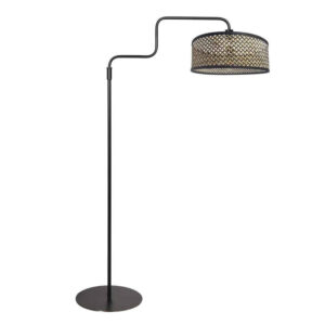 Laagste prijs - Steinhauer Vloerlamp zwartBloeba met bamboe - 4170ZW