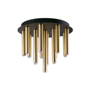 Laagste prijs - Lyora Zwart gouden plafondlampStalactite - 9054