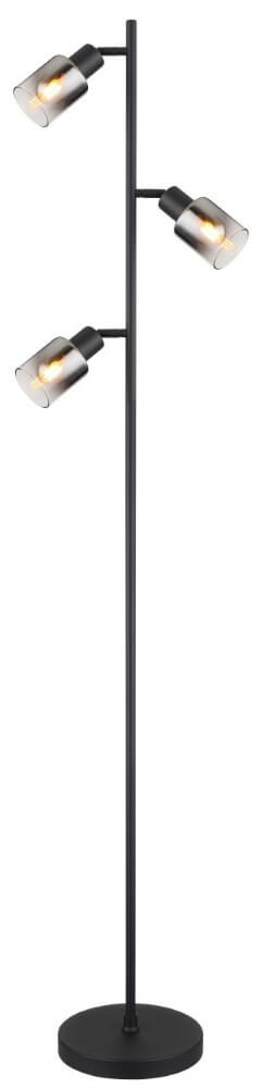 Laagste prijs - Globo VloerlampHubertus met smoke glas - 54308S