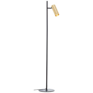 Laagste prijs - Brilliant VloerlampMarty zwart met goud - G80054/86