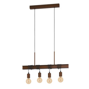 Laagste prijs - Eglo Roestbruine hanglampTownshend 4 - 43523
