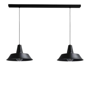 Laagste prijs - Masterlight Zwarte retro eettafellampIndustria 2x45 - 2547-05-05-S-130-2