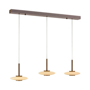 Laagste prijs - Paul Neuhaus Hanglamp 3-lichtsPure Vitrum design bruin - 2083-34
