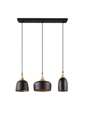 Laagste prijs - Trio Design hanglampChiraz zwart 3-lichts - 310500332