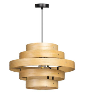 Laagste prijs - ETH Houten hanglampOaknut 5-rings - 05-HL4452-72
