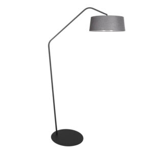 Laagste prijs - Steinhauer VloerlampZig-Zag zwart met grijze kap Ø 48cm - 4254ZW