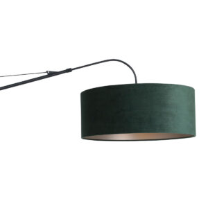 Laagste prijs - Steinhauer WandlampElegant Classy 50cm zwart met groen velourse kap - 8133ZW