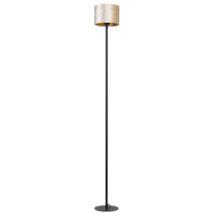 Laagste prijs - Masterlight Zwarte vloerlampVenus 175cm met zandkleurige lampenkap - 1470-05-12-155