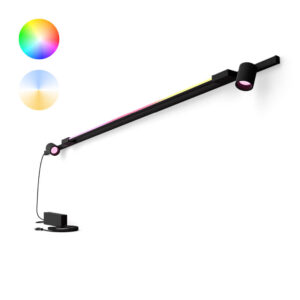 Laagste prijs - Philips Hue Perifo - White and color set van 2 wandspots en gradient zwart - 929003117901
