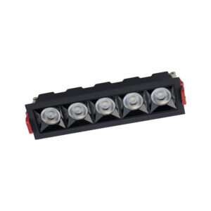 Laagste prijs - Lyora Zwarte inbouwspotMidi Led 5x1 leds - 4000K - 10065