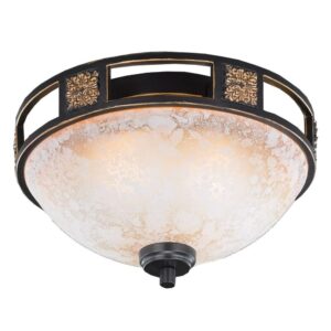 Laagste prijs - Trio Plafondlamp AntiekSeries 6081 33cm bronsbruin - 608100224
