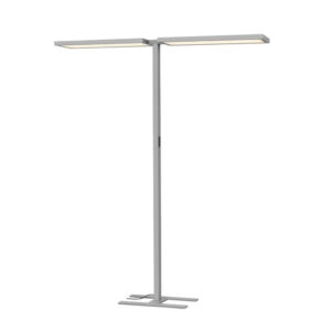 Laagste prijs - SLV Led kantoor vloerlampWorklight Pro grijs - dubbel - 1007467