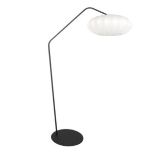 Laagste prijs - Steinhauer VloerlampZig-Zag zwart met witte kap Ø 60cm - 4249ZW