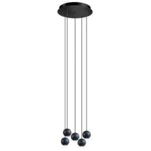 Laagste prijs - ETH Design hanglampGrace 5-lichts zwart - 05-HL4505-30