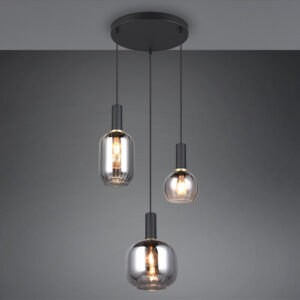 Laagste prijs - Trio Eetkamer hanglampDiva 3-lichts - smoke glas - 319830332